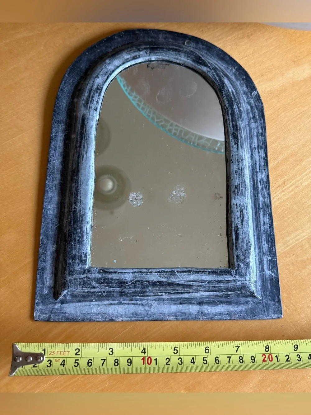 Distressed Black Arched mini Mirror 12X9 Home Wall Decor pier 1 imports brand